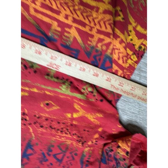 Vintage EZL Tribal Tee Shirt One Size USA Short Sleeve 90s Paint Distressed - Picture 5 of 7